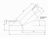 BRANCHES 45D  INJECTED LONG SPIGOT PE100 SDR11 110