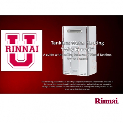 Rinnai Tankless Water Heater Brochure