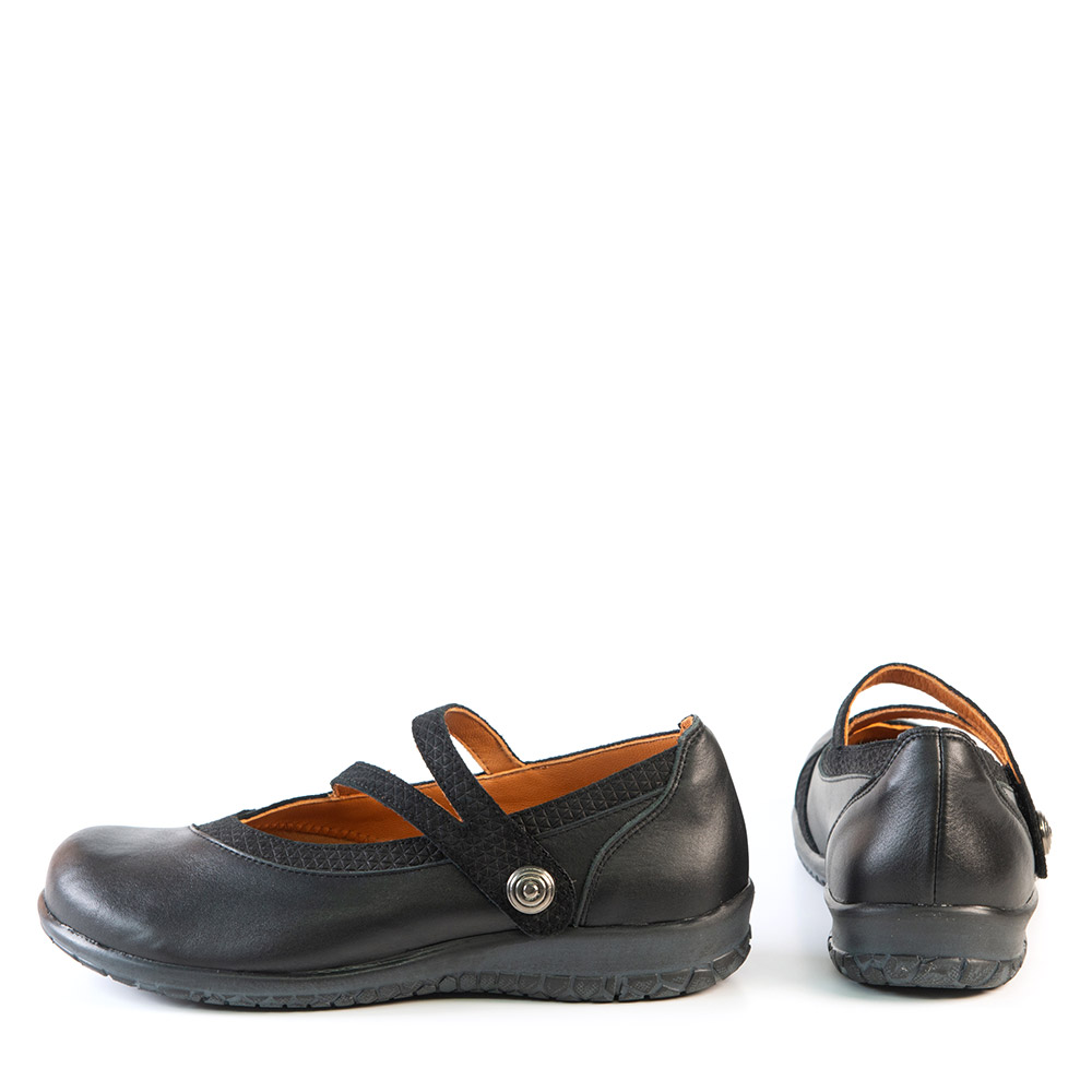 Portofino 8.5 39 Black Leather Mary Jane Orthopaedic Friendly Shoes  ND-12340 NIB