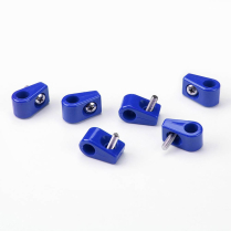 Blue Plastic Single Line Clamps for 5/16" - 6 Pieces