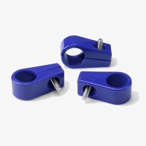 Blue Plastic Single Line Clamps 13/16" or 10AN - 3 Pieces