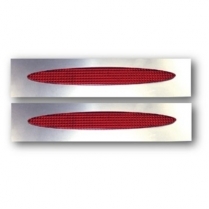 10" Oval Tail Light Lens - Red