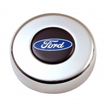 3 Bolt 3/4" Tall Ford Logo Steering Wheel Cover - Polished