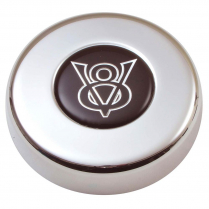 3 Bolt 3/4" Tall V8 Emblem Steering Wheel Cover - Polish