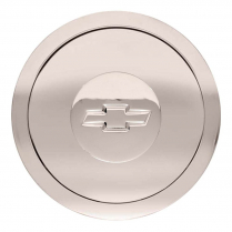 GT9 9 Bolt Small Engraved Chevy Bowtie Horn Button- Polished