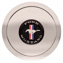 GT9 9 Bolt Small Colored Mustang Horn Button - Polished