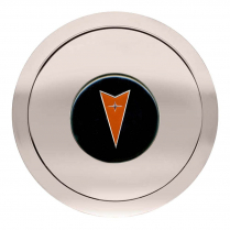 GT9 9 Bolt Small Colored Pontiac Logo Horn Button - Polished