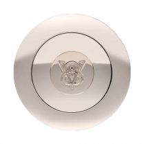 GT9 9 Bolt Large Engraved V8 Emblem Horn Button - Polished