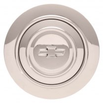 GT9 9 Bolt Engraved Chevy Bowtie Banjo Horn Button- Polished
