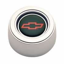 GT3 3 Bolt Hi-Rise Red Chevy Bowtie Horn Button - Polished