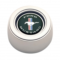 GT3 3 Bolt Hi-Rise Colored Mustang Logo Horn Button - Polish