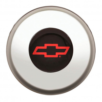 GT3 Gasser/Euro Red Chevy Bowtie Horn Button - Polished