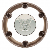 6 Bolt Gasser/Euro Engraved V8 Emblem Horn Button - Polished