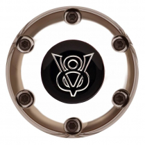 6 Bolt Gasser/Euro Colored V8 Emblem Horn Button - Polished