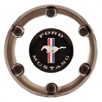 6 Bolt Gasser/Euro Colored Mustang Logo Horn Button - Polish