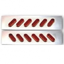 12'' Angle Slot Tail Light Lens - Red