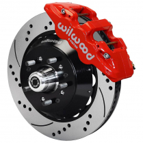 Big Brake 14" Drilled/Slot Front Brake Kit - Red Calipers