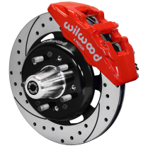 1955-57 Chevy Car Drilled DynaPro 12" Front Brake Kit - Red