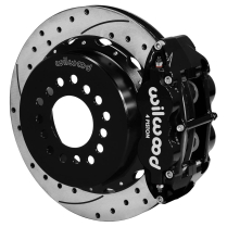 GM 12 Bolt 12.88" Drilled Rear Park Brake Kit - Black Cal