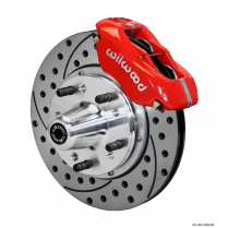 1962-72 Mopar Dynalite Pro 11" Drill Front Brake Kit - Red