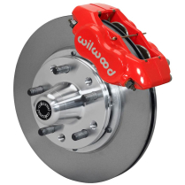 1965-69 Mustang Dynalite Pro 11" Non-Drill Frt Brake Kt- Red