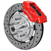 1970-73 Ford & Mercury Big 12" Drill Front Brake Kt - Red