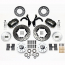 1955-57 Chevy Car 11" Drilled Front Disc Brake Kit - Black