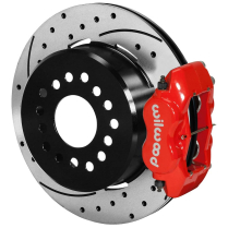 1958-64 Impala 57-62 Vette 12" Drilled Rear Brake Kt - Red