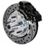 1965-68 Impala 12" Drilled Dynalite Front Brake Kit - Black