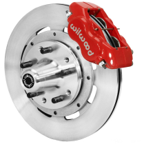 1959-64 Impala 63-64 Vette 12" Non-Drill Frt Brake Kit - Red
