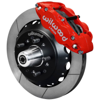 1959-64 Impala 63-64 Vette 13" Non-Drill Frt Brake Kit - Red