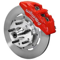 1965-69 Mustang 12.19" Non-Drilled Front Brake Kit - Red