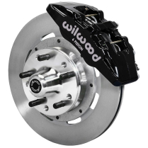 1965-69 Mustang 12.19" Non-Drilled Front Brake Kit - Black