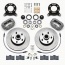 1965-69 Mustang Solid 11.30" Non-Drilled Front Brakes- Black