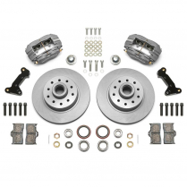 Front Brake Kit for 74-78 Mustang II with Silver Calipers