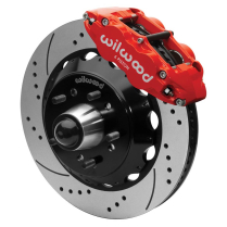 1963-87 GM C10 14" Drilled 5x4.75/5.0" Front Brake Kit - Red