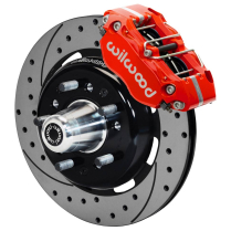 1955-57 Chevy Car ProSpindle 11.75" Drill Frt Brake Kt - Red