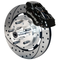 Mustang II/Pinto 12.19" Drilled  Front Brake Kit - Black