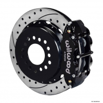 New 9" Ford 13" 2.36" OS Drilled Rear Brake Kit - Black