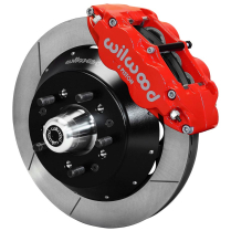 1974-78 Must II 14" Non-Drilled Front Brake Kit - Red