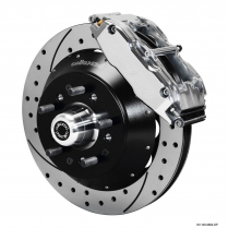 1963-82 GM See Appl 14" Drilled Front Brake Kit - Polish