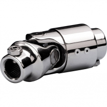 Polished Stainless Double U-Joint - 9/16"-26 x 3/4" Smooth