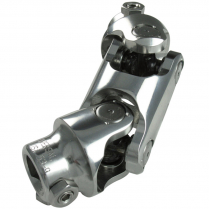 Polished SS Double U-Joint - 5/8"-36 Mopar x 3/4" Smooth