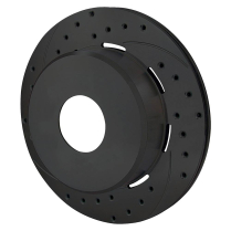 Drilled Right Hand Rotor/Hat 1.91" Offset - Black