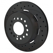Right Drilled Rotor - Black 12"