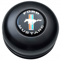 GT3 3 Bolt Standard Colored Mustang Logo Horn Button - Black