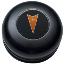 GT3 3 Bolt Standard Colored Pontiac Logo Horn Button - Black