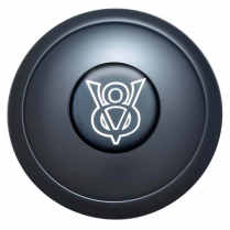 GT9 9 Bolt Small Colored V8 Emblem Color Horn Button - Black