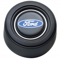 GT3 3 Bolt Hi-Rise Blue Ford Logo Horn Button - Black