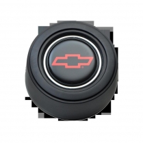 GT3 3 Bolt Hi-Rise Red Chevy Bowtie Horn Button - Black
